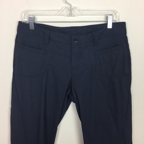 Athleta Navy Blue Nylon Boot/ Wide Leg Pants 8 - Picture 4 of 8